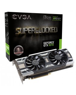 Видеокарта EVGA Nvidia GeForce GTX 1070 SuperClocked Edition (8GB GDDR5)