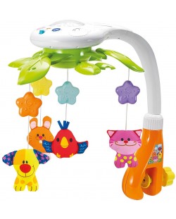 Въртележка за бебешко креватче WinFun - С музикална лампа-прожектор