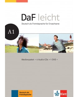 DaF Leicht A1 Medienpaket (4 Audio-CDs + 1 DVD)