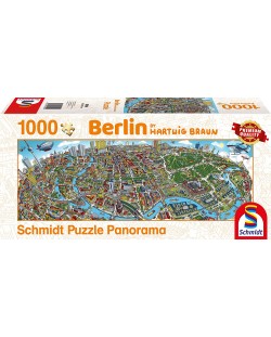 Панорамен пъзел Schmidt от 1000 части - Берлин, Хартуиг Браун