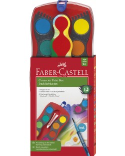 Акварелни бои Faber-Castell - Connector, 12 броя