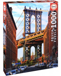Пъзел Educa от 1000 части - Манхатън бридж, Ню Йорк