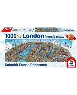 Панорамен пъзел Schmidt от 1000 части - Лондон, Хартуиг Браун