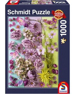 Пъзел Schmidt от 1000 части - Виолетови цветчета