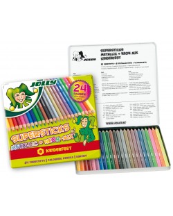 Цветни моливи JOLLY Kinderfest MIX в метална кутия – 24 цвята