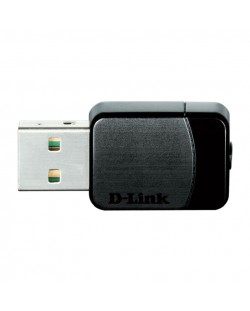Безжичен USB адаптер D-Link - DWA-171, 600Mbps, черен