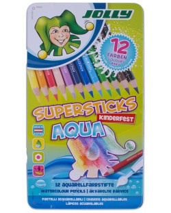 Акварелни моливи JOLLY Kinder Aqua – 12 цвята