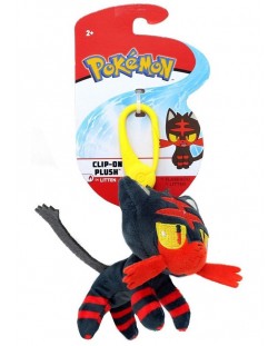 Плюшена играчка с клипс Pokémon - Litten