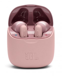 Безжични слушалки JBL - T220TWS, розови