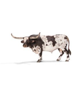 Фигурки Schleich от серията Животът във фермата:: Тексаски дългорог бик, пъстър