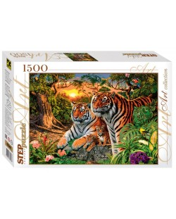 Пъзел Step Puzzle от 1500 части - Колко тигъра?