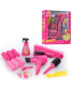Детски комплект HTI Barbie Фризьорски салон, с аксесоари