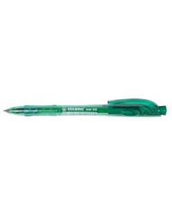 Химикалка с механизъм Stabilo - Liner, 0.38 mm, зелен