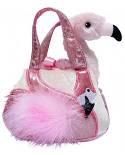 Плюшена играчка Aurora - Фламинго в чантичка
