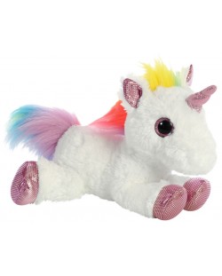 Плюшена играчка Aurora - Еднорог с многоцветна грива