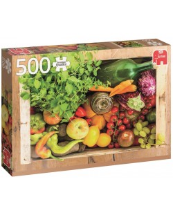 Пъзел Jumbo от 500 части - Кутия с плодове и зеленчуци