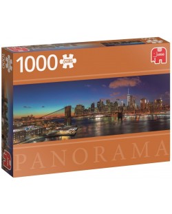 Панорамен пъзел Jumbo от 1000 части - Хъдсън бридж, Ню Йорк