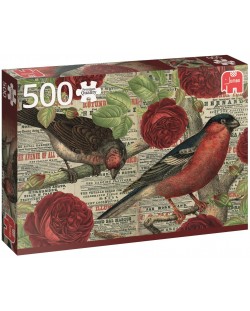 Пъзел Jumbo от 500 части - Птиците обичат цветята