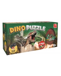 Пъзел Jumbo - 3D, Серия Динозаври, 3 Динозавърски яйца