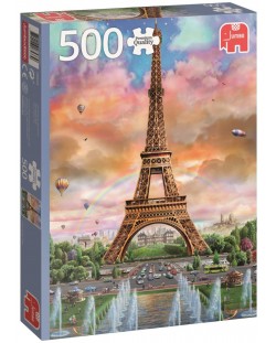 Пъзел Jumbo от 500 части - Айфеловата кула, Париж