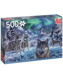 Пъзел Jumbo от 500 части - Зимни вълци