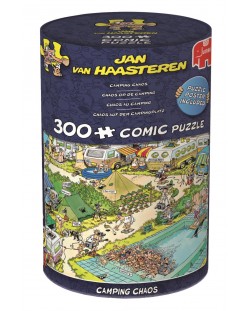 Пъзел Jumbo от 300 части - Хаос в къмпинга , Ян ван Хаастерен