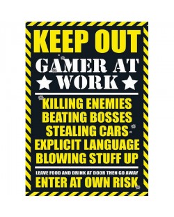 Макси плакат GB eye Humor: Gamer at Work - Keep Out