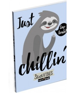 Тефтер Lizzy Card - Sloth Vibes, формат A7