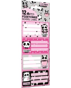 Ученически етикети Lizzy Card - Hello Panda, Lollipop, 12 броя