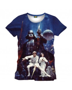 Тениска Star Wars - Painting, синя, размер XL