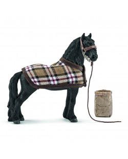 Фигурка Schleich от серията Аксесоари към Животни във фермата: Комплект - грижа за Фризийски кон
