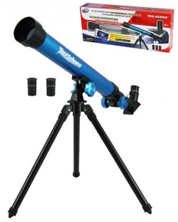 Образователна играчка Eastcolight - Син телескоп с трипод 20x/ 30x/ 40x