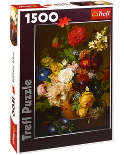 Пъзел Trefl от 1500 части - Ваза с цветя