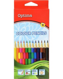 Цветни моливи Optima - 12 цвята