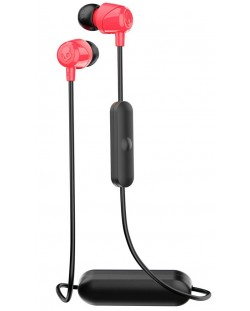 Безжични слушалки с микрофон Skullcandy - Jib Wireless, черни/червени