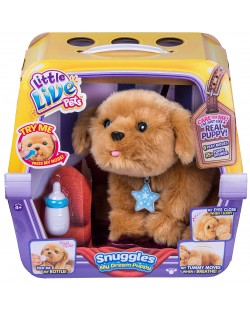 Интерактивна плюшена играчка Moose Little Live Pets - Кученце Snuggles, Cozy dozys