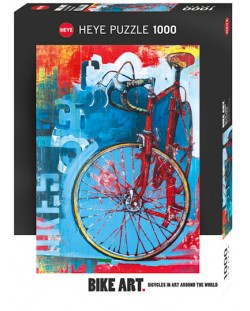 Пъзел Heye от 1000 части - Червена лимитирана серия, Bike Art