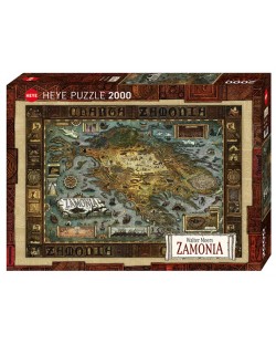Пъзел Heye от 2000 части - Карта на Замония