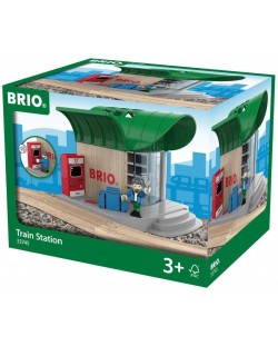 Комплект Brio - Гара с машина за билети, 4 части