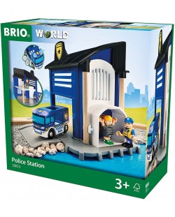 Сглобяема играчка Brio World - Полицейски участък, 6 части