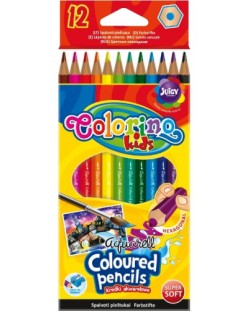 Акварелни цветни моливи - Комплект от 12 цвята с четка