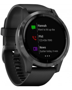 Смарт часовник Garmin - vívoactive 4, 45mm, 1.3", черен