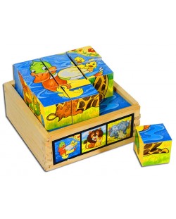 9 Кубчета в кутия Pino - Животни