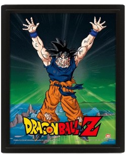 3D плакат с рамка Pyramid Animation: Dragon Ball Z - Power Levels Increased