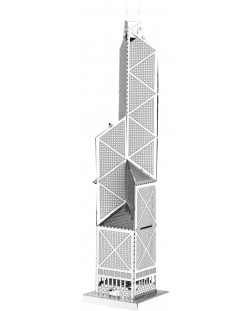 3D метален пъзел Tronico - Кулата на банка в Китай, Хонг Конг