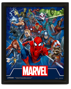 3D плакат с рамка Pyramid Marvel: Avengers - The Avengers