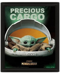 3D плакат с рамка Pyramid Television: The Mandalorian - Precious Cargo