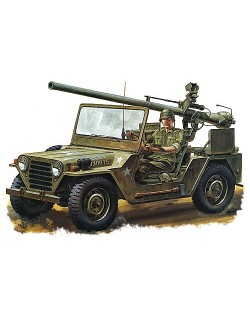 Academy военен джип с безоткатно оръдие M151A1 (13003)