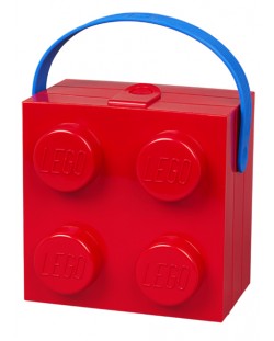 Кутия за храна Lego Wear - Червена, с дръжка