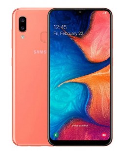 Смартфон Samsung Galaxy A20e - 5.8, 32GB, coral